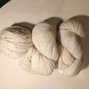 3 Skeins Purl Soho Wooly Wool Chunky Yarn Heirloom White